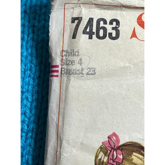 Simplicity 7463 Sewing pattern Girls dress pants shorts 1960s size 4 - Picture 2 of 5